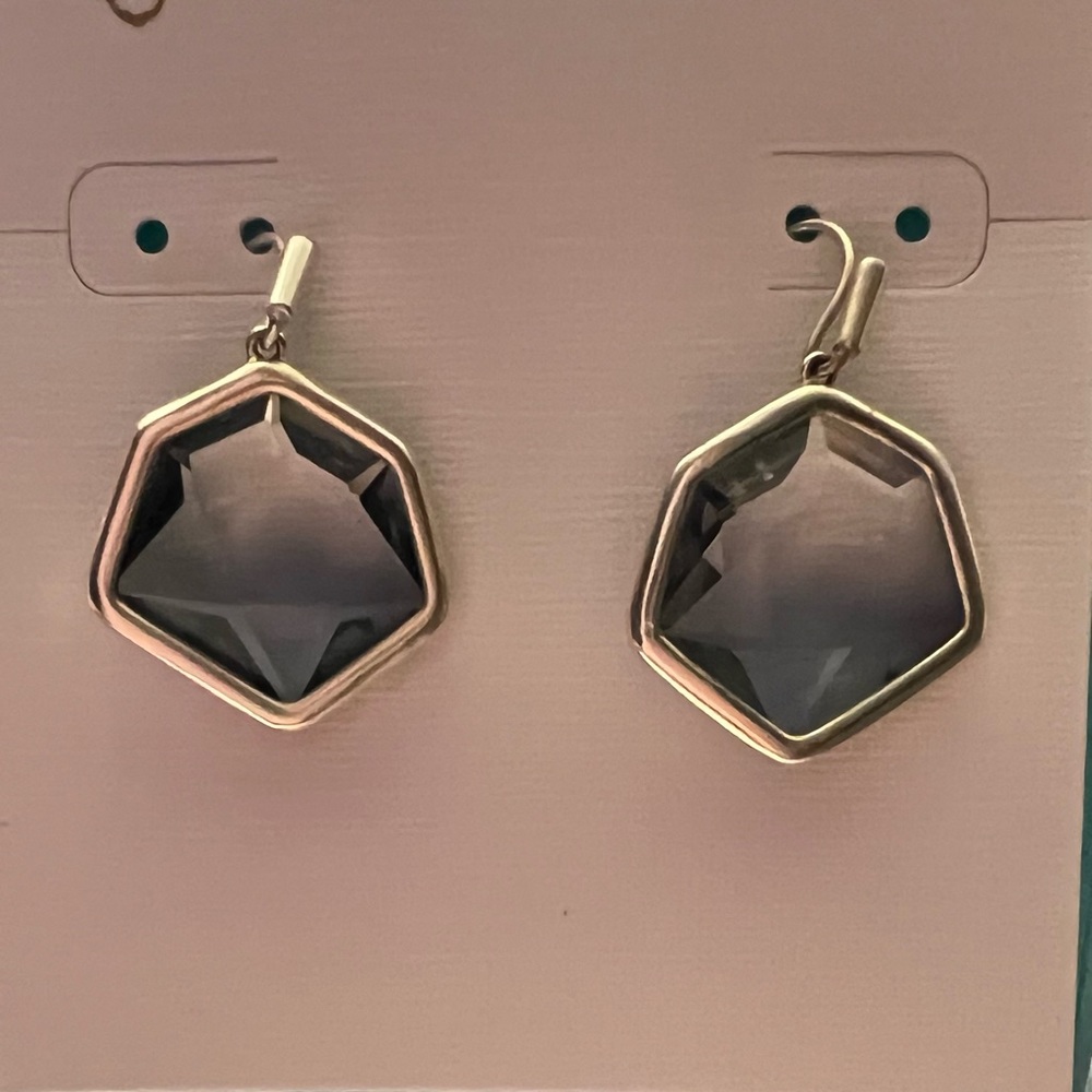 Kendra Scott Vanessa Drop Steel gray ombré earrings